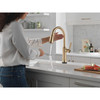 9184TL-CZ-PR-DST Renaldi 11.56-in x 2.81-in x 17.00-in Touch2O Kitchen Faucet with Touchless Technology, Lumicoat Champagne Bronze