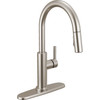 Delta 19867LF-SS Nicoli 11.06-in x 10.75-in x 17.06-in Single-Handle Pull-Down Kitchen Faucet, Stainless