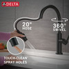 19867LF-BL Nicoli 11.06-in x 10.75-in x 17.06-in Single-Handle Pull-Down Kitchen Faucet, Matte Black