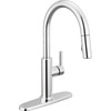 Delta 19867LF Nicoli 11.06-in x 10.75-in x 17.06-in Single-Handle Pull-Down Kitchen Faucet, Chrome