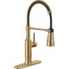 18804Z-CZ-DST Theodora 11.94-in x 10.75-in x 20.25-in Single-Handle Pull-Down Spring Kitchen Faucet, Champagne Bronze