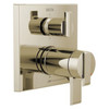 T27T967-PN Ara Angular Modern TempAssure 17T Series Valve Trim with 6-Setting Integrated Diverter, Polished Nickel