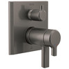 T27T899-KS-PR Pivotal TempAssure 17T Series Valve Trim with 3-Setting Integrated Diverter, Lumicoat Black Stainless
