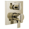 T27967-PN Ara Angular Modern Monitor 17 Series Valve Trim with 6-Setting Integrated Diverter, Polished Nickel