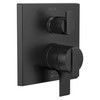 T27967-BL Ara Angular Modern Monitor 17 Series Valve Trim with 6-Setting Integrated Diverter, Matte Black