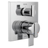 T27967 Ara Angular Modern Monitor 17 Series Valve Trim with 6-Setting Integrated Diverter, Chrome