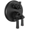 T27856-BL Dorval Traditional 2-Handle Monitor 17 Series Valve Trim with 3 Setting Diverter, Matte Black
