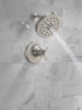 T17T289-SS-PR Tetra 17T Series Shower Trim, Lumicoat Stainless