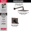 T17253-RB-WE Vero Monitor 17 Series Shower Trim, Venetian Bronze