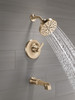 T14489-CZ-PR Tetra Monitor 14 Series Tub & Shower Trim, Lumicoat Champagne Bronze