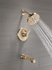 T14489-CZ-PR Tetra Monitor 14 Series Tub & Shower Trim, Lumicoat Champagne Bronze