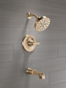 T14489-CZ-PR Tetra Monitor 14 Series Tub & Shower Trim, Lumicoat Champagne Bronze