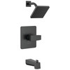 T14467-BL-PP Modern Monitor 14 Series Tub & Shower Trim, Matte Black