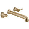 T5759-CZWL Trinsic Delta Trinsic Wall Mounted Tub Filler, Champagne Bronze