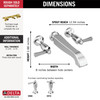 T5756-LHP-WL Dorval Delta Dorval Two Handle Wall Mount Tub Filler-Less Handles, Chrome