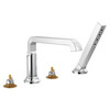 T4789-PR-LHP Tetra Delta Tetra Roman Tub Trim with Hand Shower, Lumicoat Chrome
