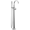 T4788-PR-LHP-FL Tetra Delta Tetra Floor Mount Tub Filler Trim, Lumicoat Chrome