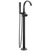 T4788-BLLHP-FL Tetra Delta Tetra Floor Mount Tub Filler Trim, Matte Black