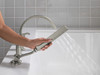 T4788-SS-PR-LHP Tetra Delta Tetra Roman Tub Trim with Hand Shower, Lumicoat Stainless