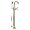 T47776-SSFL Stryke Delta Stryke Single Handle Floor Mount Tub Filler Trim, Stainless