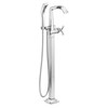 T47766-FL Stryke Delta Stryke Single Handle Floor Mount Tub Filler Trim, Chrome