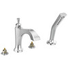 T4756-LHP Dorval Delta Dorval Roman Tub with Hand Shower Trim-Less Handles, Chrome