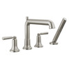T4736-SS SAYLOR Delta SAYLOR Roman Tub Trim with Hand Shower, Stainless