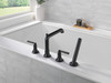 T4736-BL SAYLOR Delta SAYLOR Roman Tub Trim with Hand Shower, Matte Black