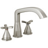 T27766-SS Stryke Delta Stryke Three Hole Roman Tub Trim, Stainless