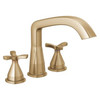 T27766-CZ Stryke Delta Stryke Three Hole Roman Tub Trim, Champagne Bronze