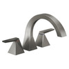 T2746-KS-PR Trillian Delta Trillian Two-Handle Roman Tub Trim, Lumicoat Black Stainless