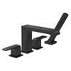 T4767-BL Ara Delta Ara Roman Tub Trim with Hand Shower, Matte Black