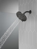 75617BL Universal Showering Components 4 Setting Shower Head, Matte Black