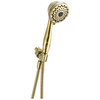 59346-PB-PK Universal Showering Components Premium 7-Setting Shower Mount Hand Shower, Polished Brass