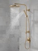58820-CZ-PR Universal Showering Components Emerge 26" Round Shower Column, Lumicoat Champagne Bronze
