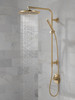 58820-CZ-PR Universal Showering Components Emerge 26" Round Shower Column, Lumicoat Champagne Bronze