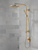 58820-CZ-PR Universal Showering Components Emerge 26" Round Shower Column, Lumicoat Champagne Bronze