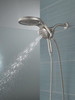58680-SS-PR Universal Showering Components HydroRain H2Okinetic 5-Setting Two-in-One Shower Head, Lumicoat Stainless