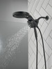 58680-BL25 Universal Showering Components HydroRain H2Okinetic 5-Setting Two-in-One Shower Head, Matte Black