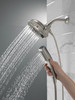 58620-SS-PR-PK Universal Showering Components H2Okinetic In2ition 5-Setting Two-In-One Shower, Lumicoat Stainless