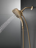 Delta 58474-CZ-PR25 Universal Showering Components H2Okinetic In2ition 5-Setting Two-In-One Shower, Lumicoat Champagne Bronze