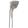 Delta 58474-SS-PR Universal Showering Components H2Okinetic In2ition 5-Setting Two-in-One Shower, Lumicoat Stainless
