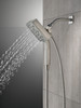 58473-SS-PR Universal Showering Components H2Okinetic In2ition 4-Setting Two-in-One Shower, Lumicoat Stainless