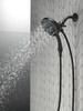 Delta 58472-BL Universal Showering Components H2Okinetic In2ition 4-Setting Two-in-One Shower, Matte Black