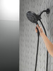 Delta 58472-BL Universal Showering Components H2Okinetic In2ition 4-Setting Two-in-One Shower, Matte Black
