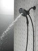 58472-BL Universal Showering Components H2Okinetic In2ition 4-Setting Two-in-One Shower, Matte Black