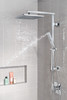58420-PR Universal Showering Components Emerge 26" Angular Shower Column, Lumicoat Chrome