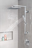 58420-PR Universal Showering Components Emerge 26" Angular Shower Column, Lumicoat Chrome