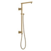 58420-CZ-PR Universal Showering Components Emerge 26" Angular Shower Column, Lumicoat Champagne Bronze