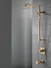 58420-CZ-PR Universal Showering Components Emerge 26" Angular Shower Column, Lumicoat Champagne Bronze